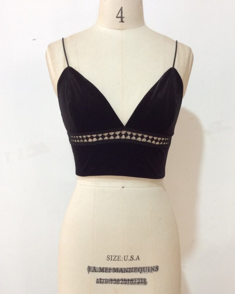 Women's Black Strappy Top