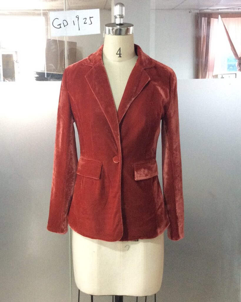 Women's velvet jacket