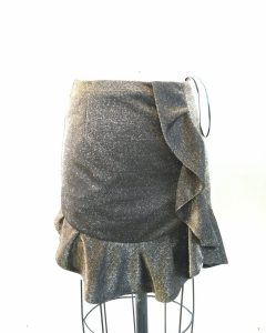 Women's foil knit skirt