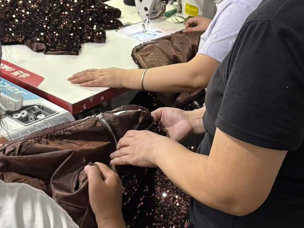 Stitching worker at MAG Fashion working on apparel manufacturing